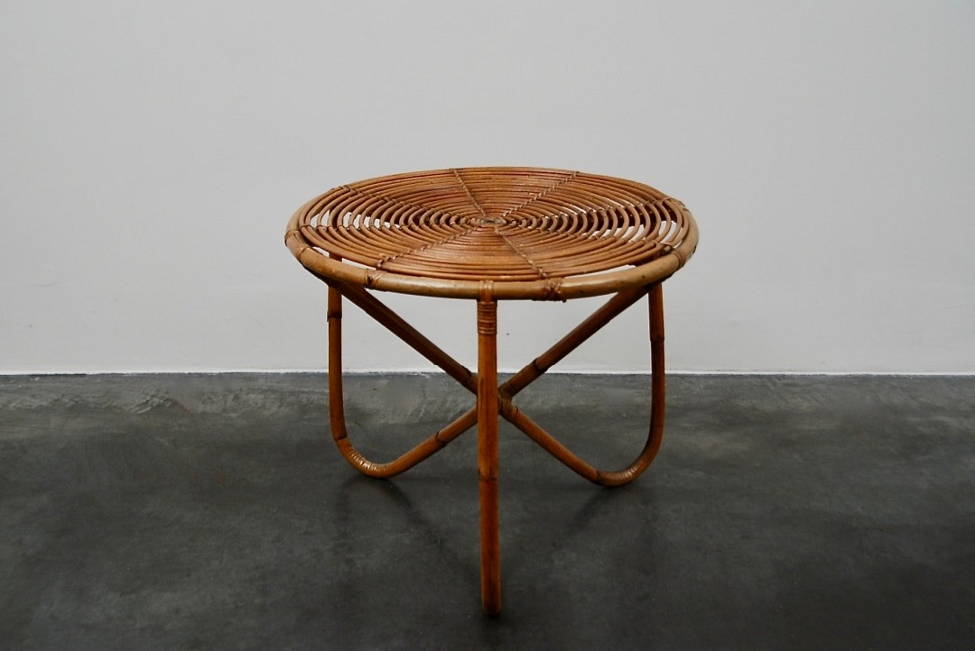 wicker small round table