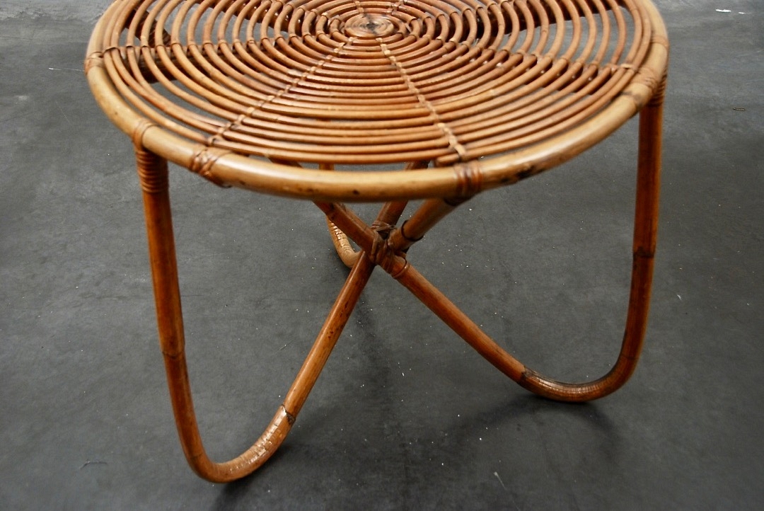 wicker small round table