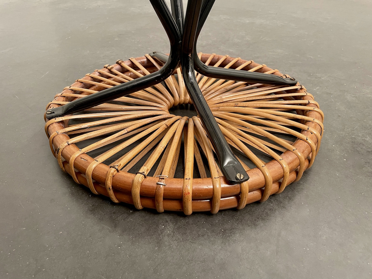 Rattan stools by D. van Sliedregt