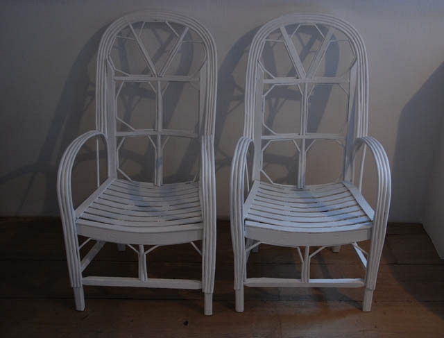 pair of white seats