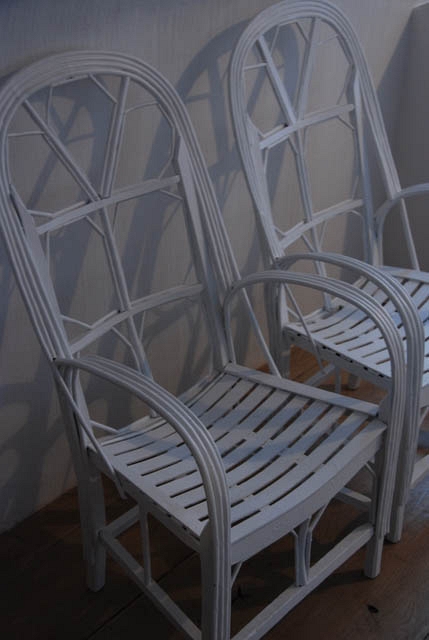pair of white seats
