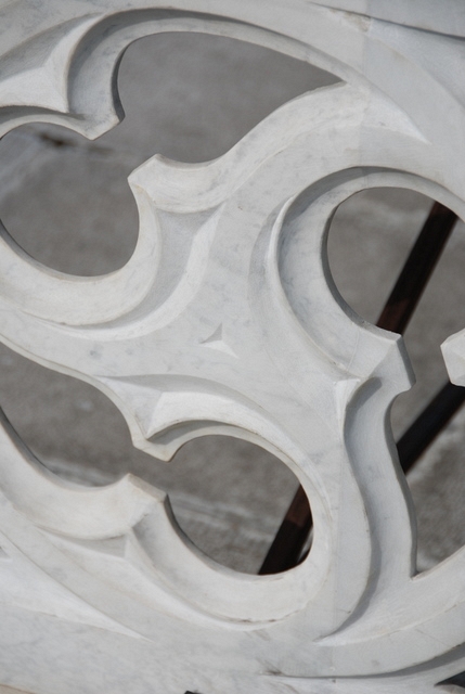 White marble table