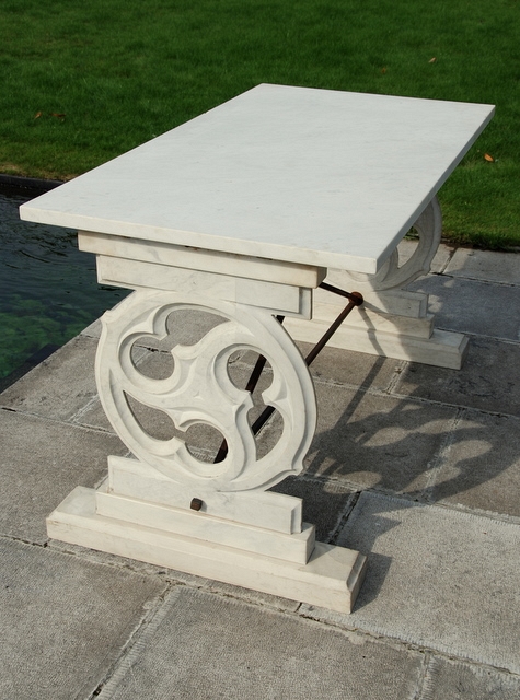 White marble table
