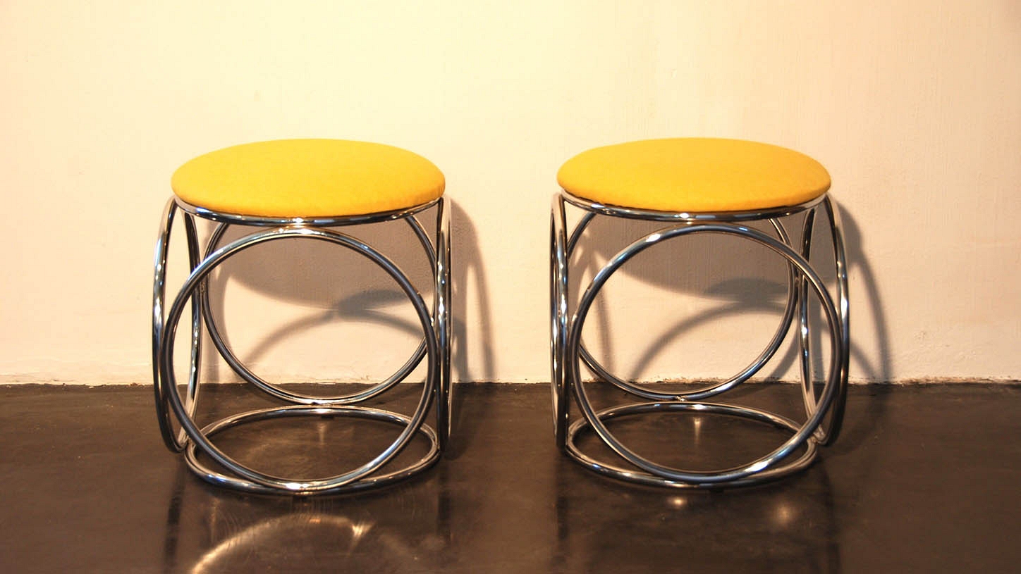 pair of stools vintage
