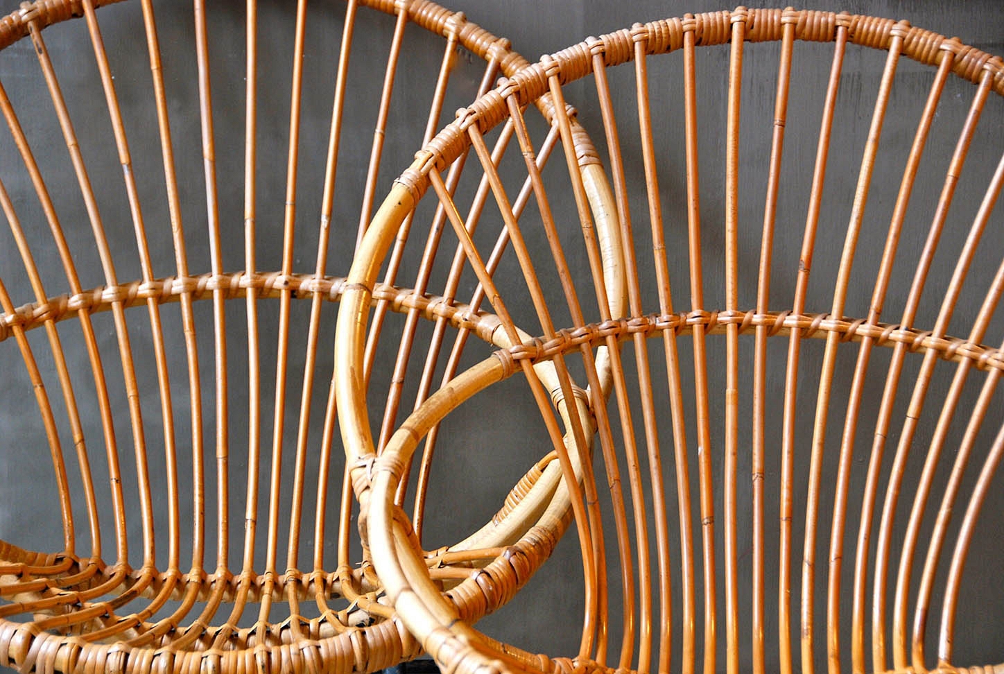 Pair of seats in whicker