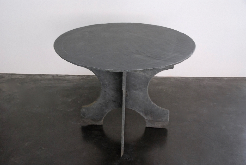 Round slate table