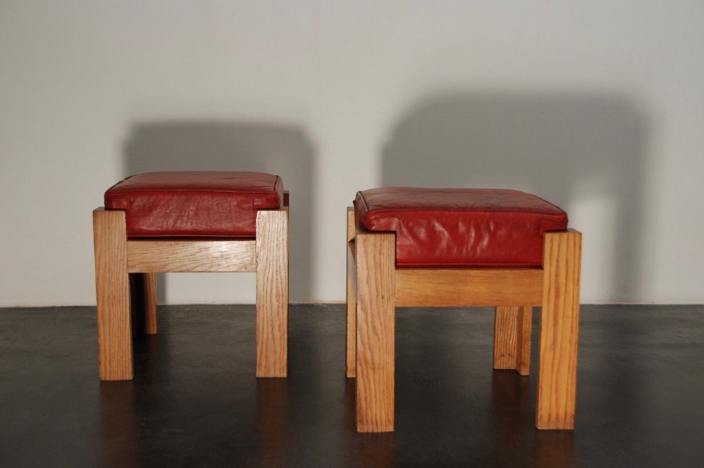 Pair of oak Stools 