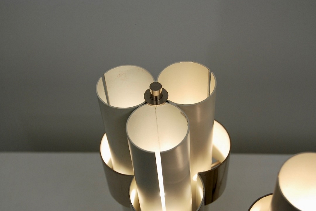 pair of metal table lamp