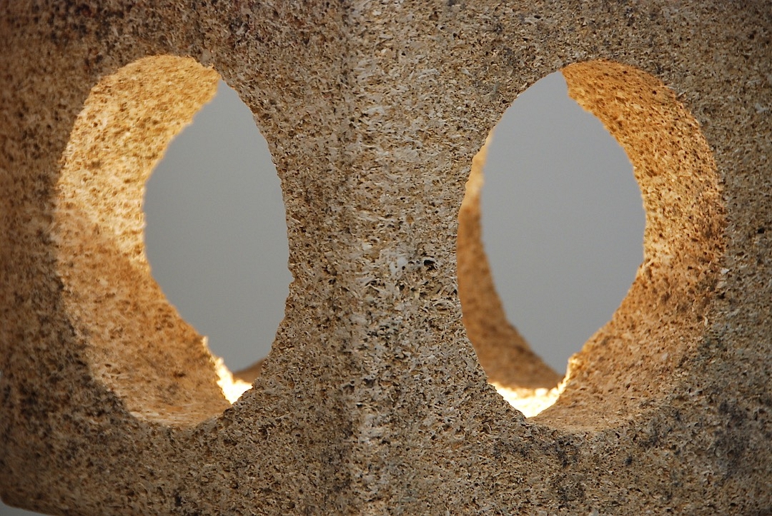 Pair of stone lamps