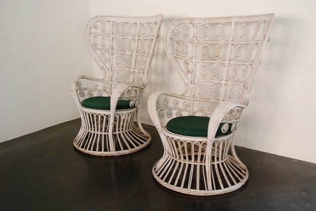 Pair of rotan Armchairs